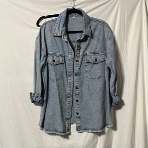 Denim Button-Up Shirt